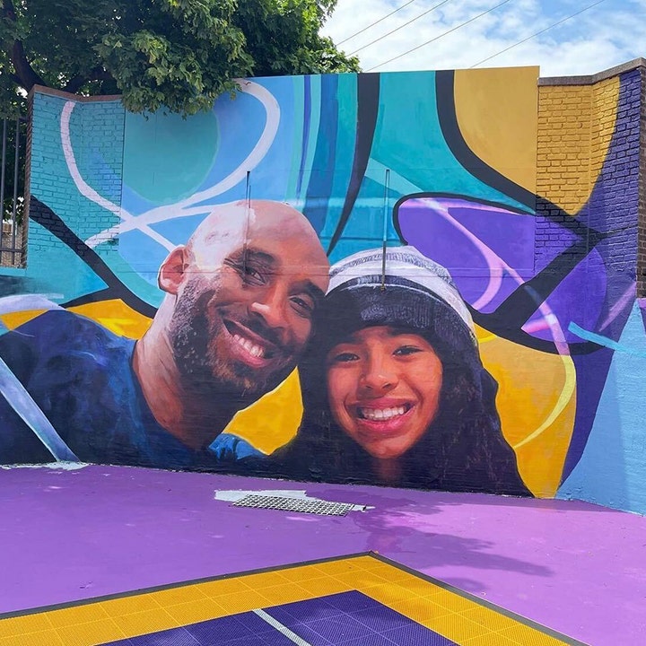 Kobe and Gianna Bryant court unveiled in Philadelphia