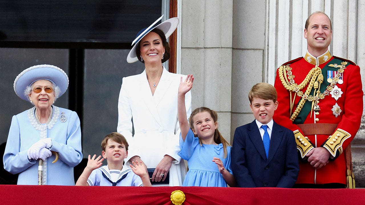 Prince Louis, the youngest child of Kate Middleton and Prince Harry, made a touching comment about his great-grandmother, Queen Elizabeth II, being reunited with his great-grandfather, Prince Philip. (REUTERS/Hannah McKay)