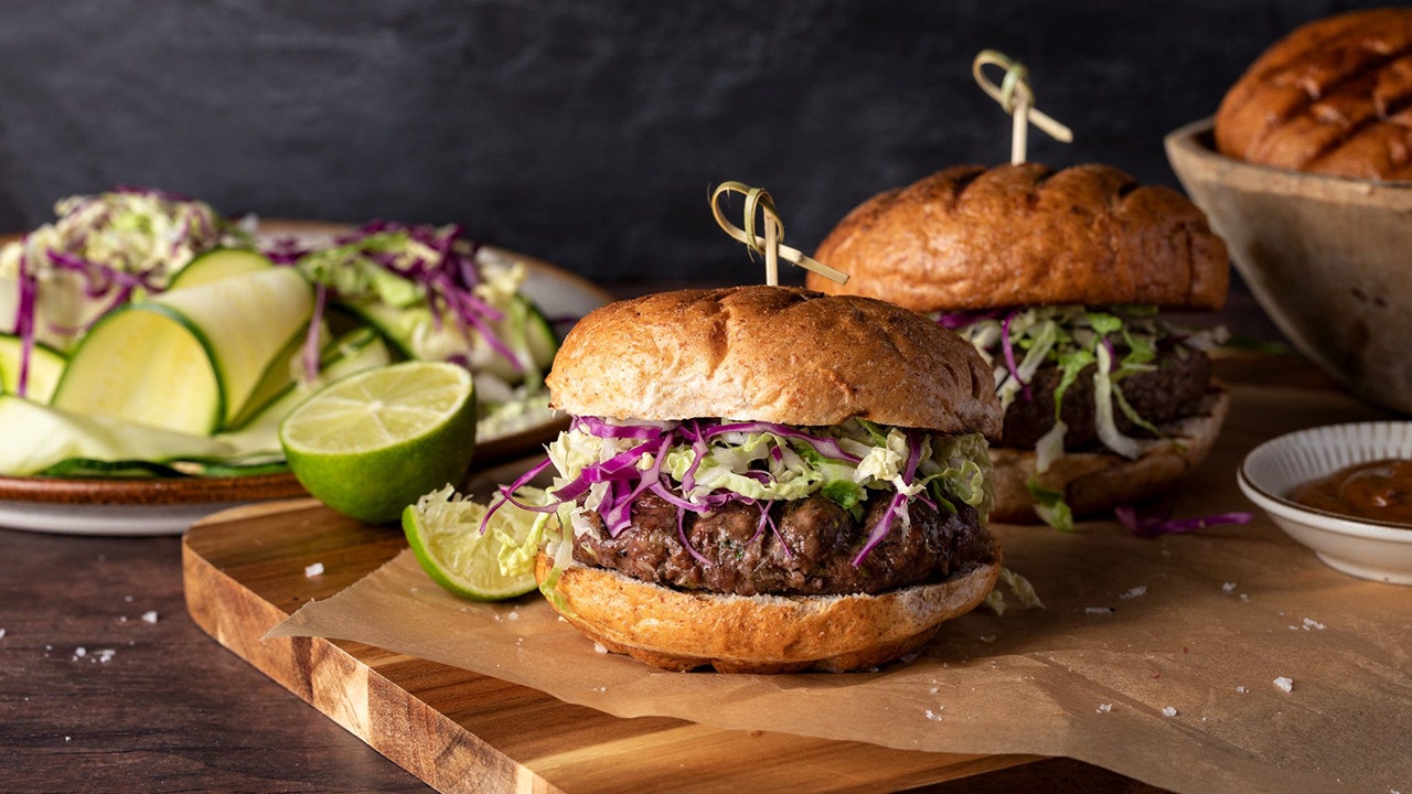 Try this Thai-inspired burger recipe for your weekend get together. (Beef. It's What's For Dinner.) (Beef. It's What's For Dinner. )