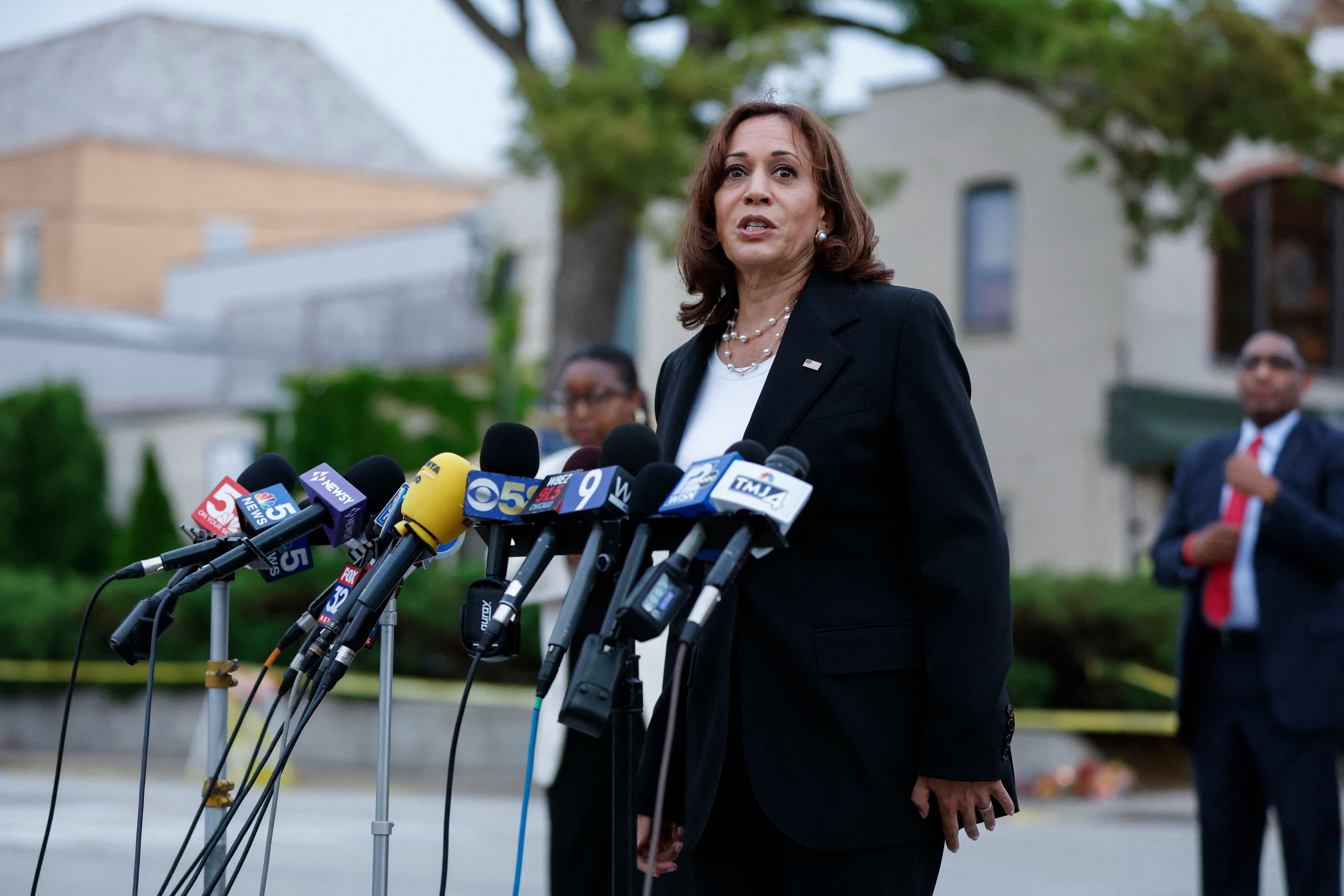 Highland Park shooting: Kamala Harris goes viral with 'seriously' word salad during visit to Chicago suburb