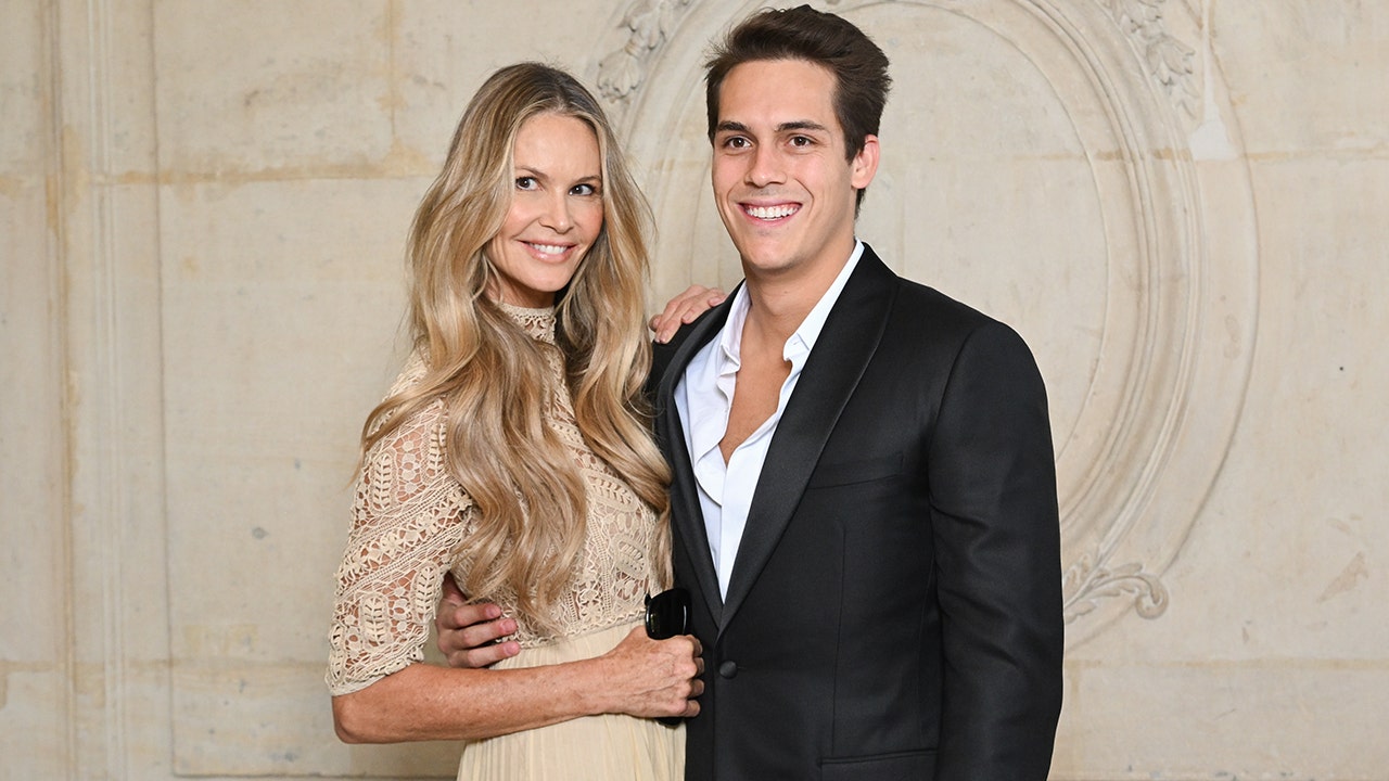 Elle Macpherson, 58, steps out with son Flynn Busson, 24, for Dior fashion show