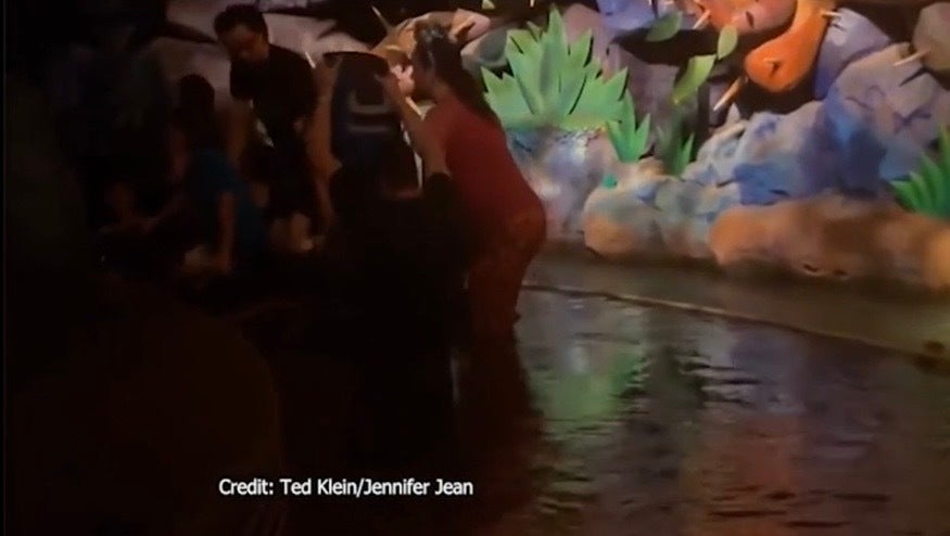 Disney World guests' escape from sinking Splash Mountain log boat caught on video