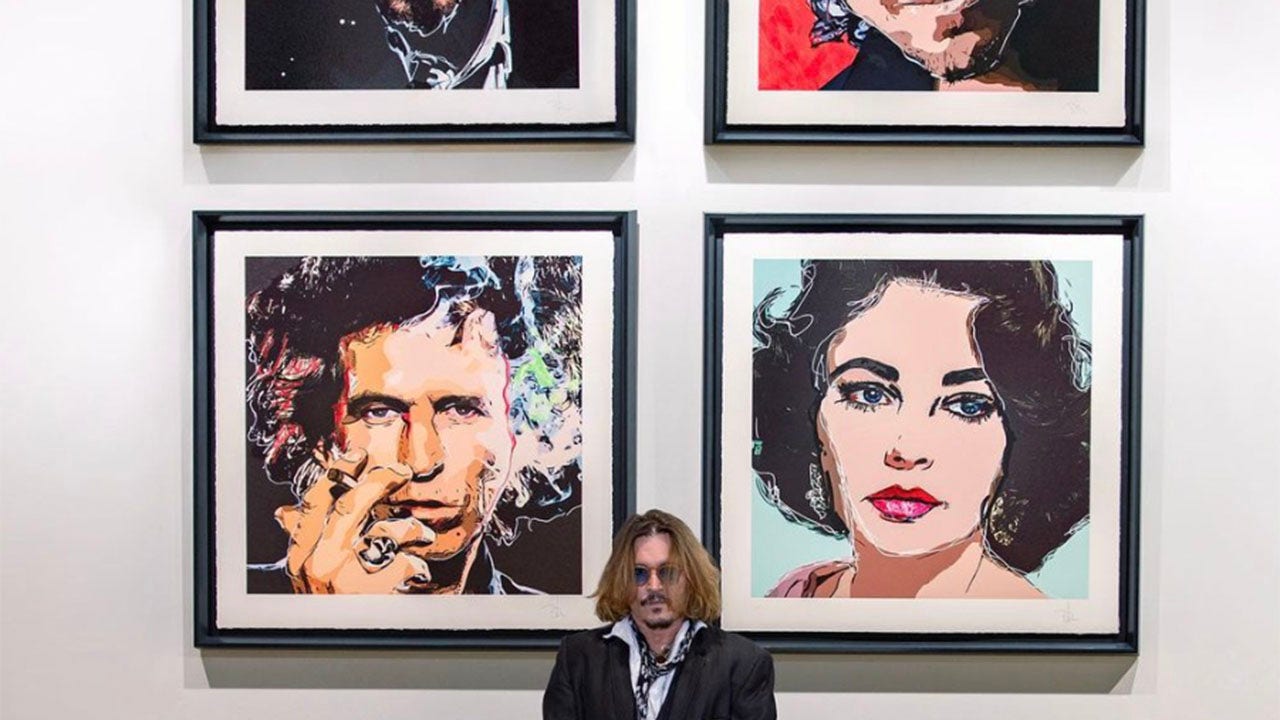 Johnny Depp's debut art collection sells out in hours for nearly $4m