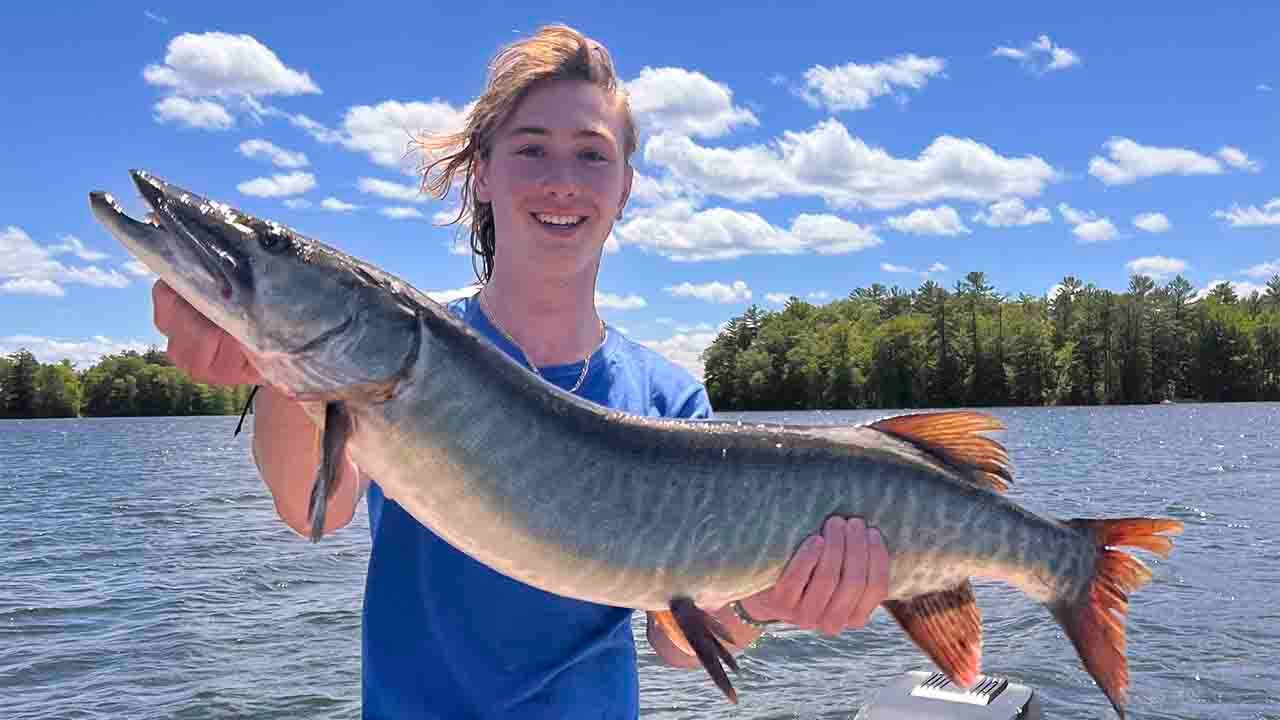 Illinois teen fisherman catches 50-inch muskie: 'A whole