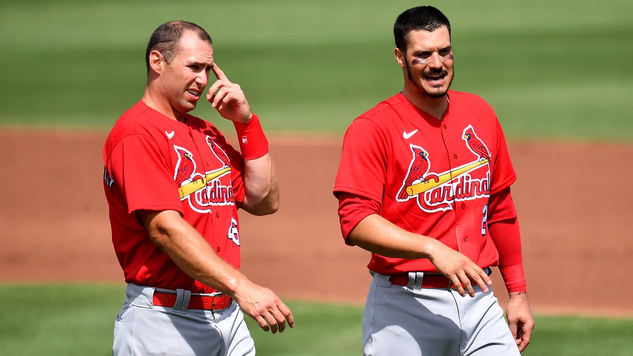 Photo: St. Louis Cardinals Paul Goldschmidt and Nolan Arenado Talk