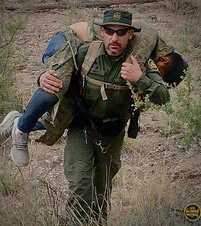 Border agents rescue migrants trapped in canal, 'fireman carry' injured juvenile a mile down mountain