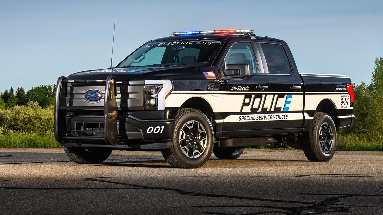 The Ford F-150 Lightning police pickup has joined the force