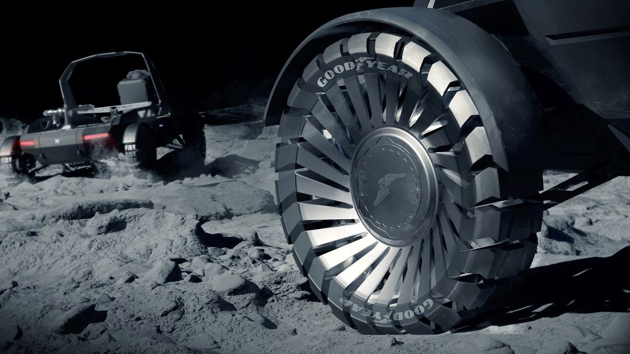 Goodyear is developing metal tires for moon buggies