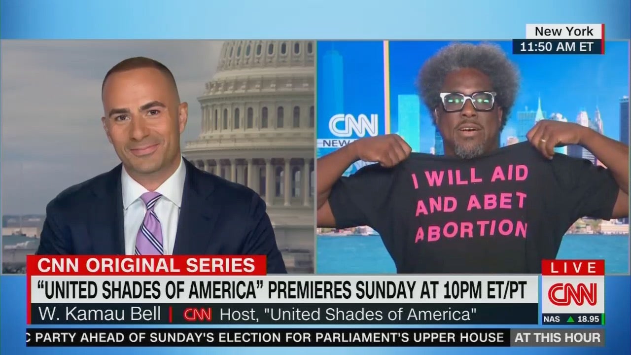 CNN host proudly wears defiant pro-choice shirt on-air as President Biden signs order protecting abortion