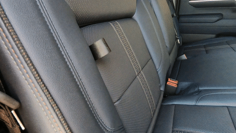 The seats of the Chevrolet Silverado are equipped with integrated compartments.