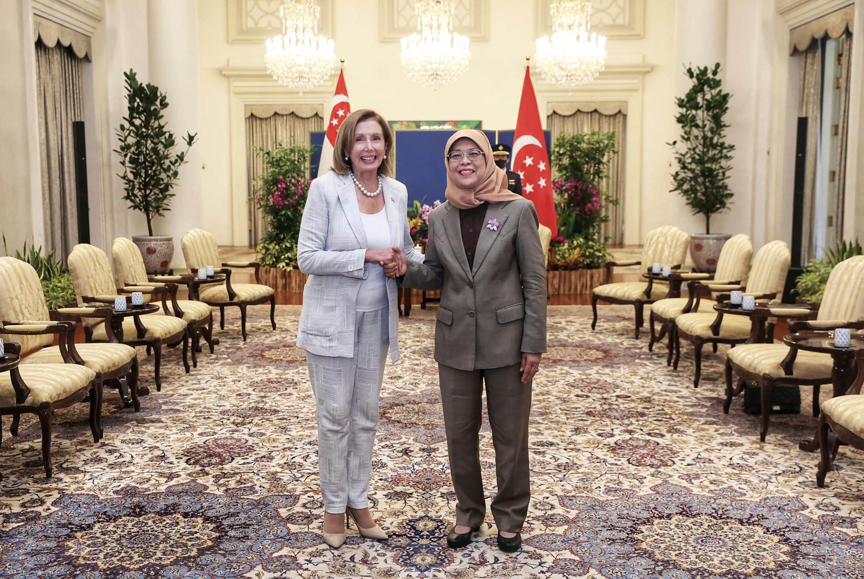 Nancy Pelosi arrives in Singapore as she begins tour of Asia