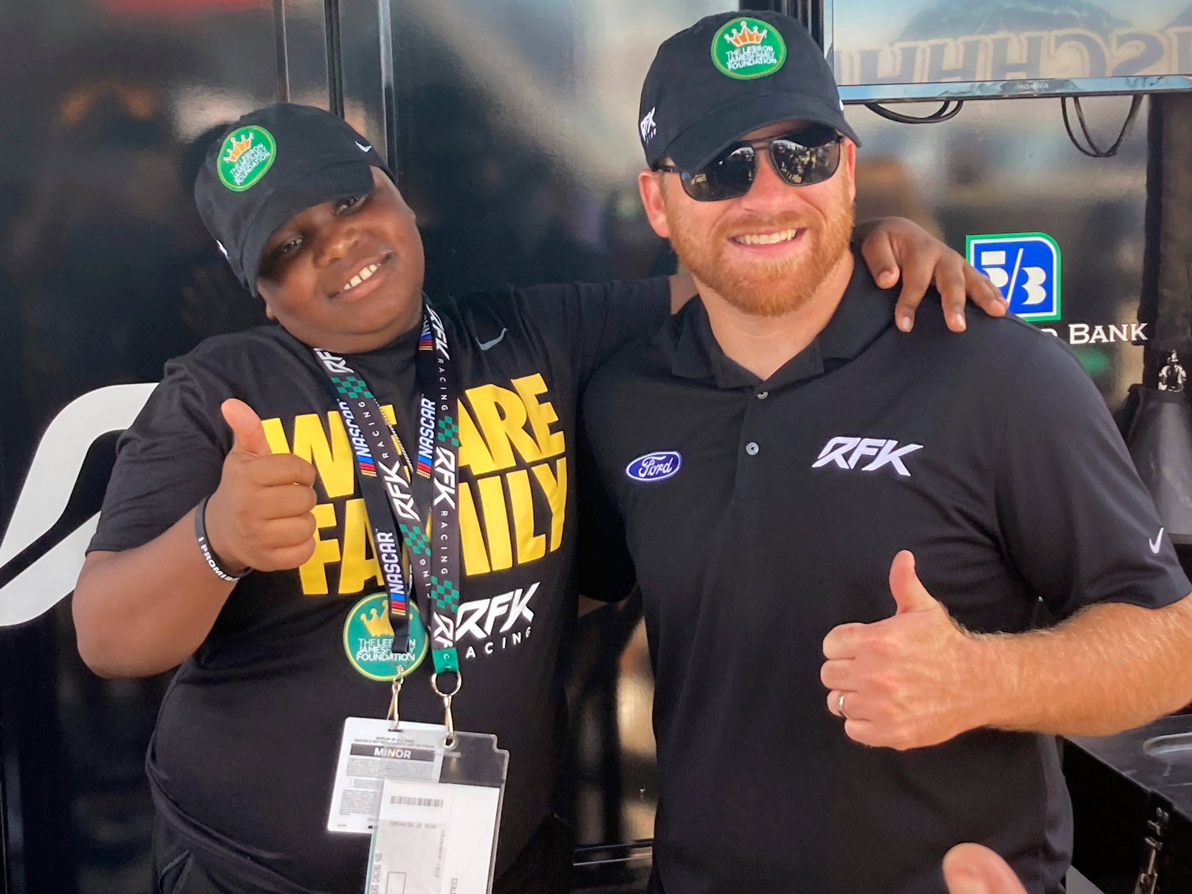A LeBron James school student is given an all-access trip to a NASCAR event in Michigan