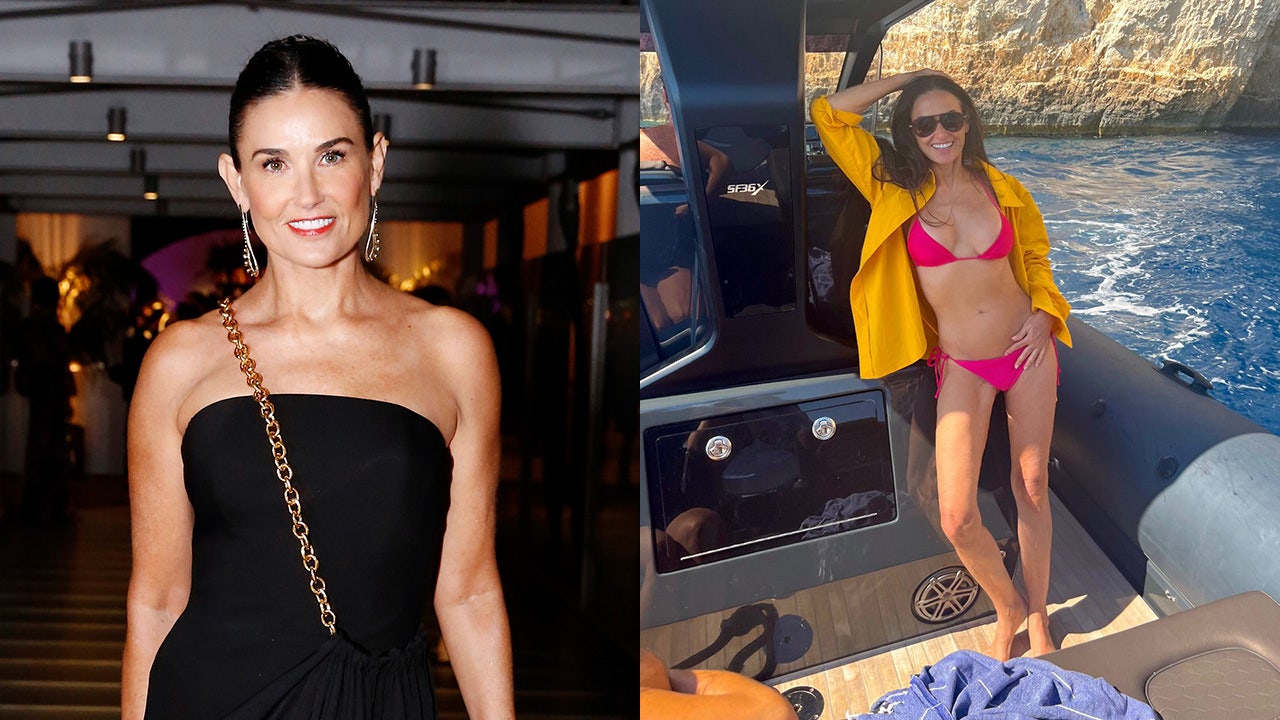 59-year-old "Ghost" star Demi Moore wore a swimsuit from celebrit...
