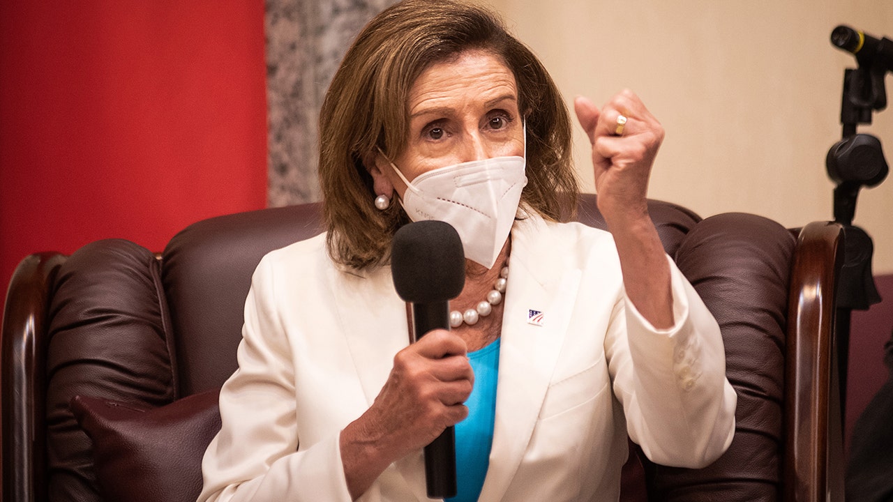 House Speaker Nancy Pelosi attends a meeting at Taiwan's house of parliament, on August 3, 2022, in Taipei. (Central News Agency via Getty Images)