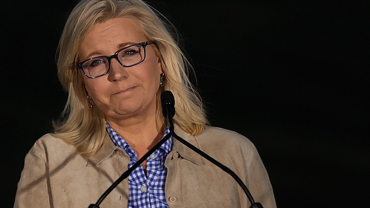 Rep. Liz Cheney, R-WY, gives a concession speech to supporters during a primary night event on August 16, 2022 in Jackson, Wyoming. (Alex Wong/Getty Images)