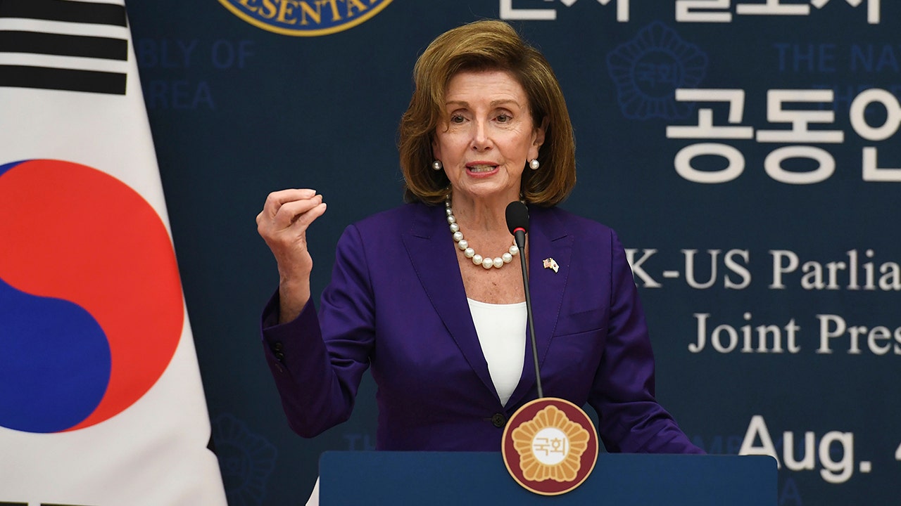 Pelosi doesn't mention Taiwan in South Korea, as China launches retaliatory missile strikes