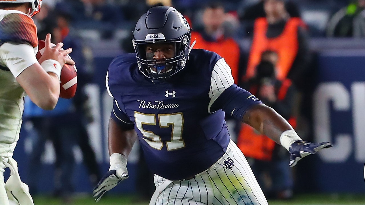 Notre Dame's Jayson Ademilola warns Ohio State about team's defensive line