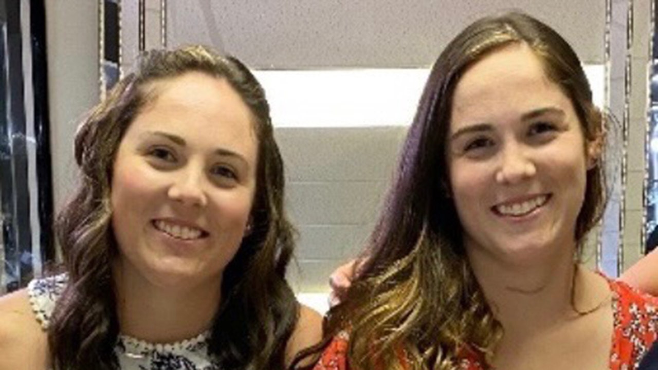 These twin sisters came to the rescue of a woman suffering an emergency aboard a flight. (Lindsay Byrne)