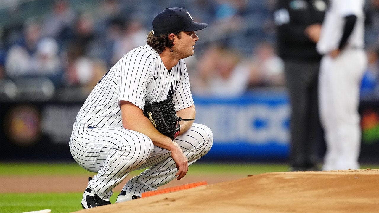 Gerrit Cole's windup assisted his big 14-strikeout start for supreme  yankees jersey Yankees