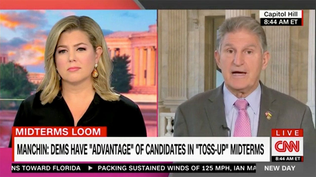 Joe Manchin slams 'politics in Washington,' says midterm elections will be a 'toss-up'