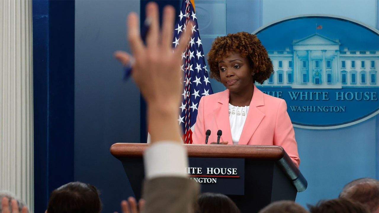 Months later, Jean-Pierre still playing dodgeball at White House briefing