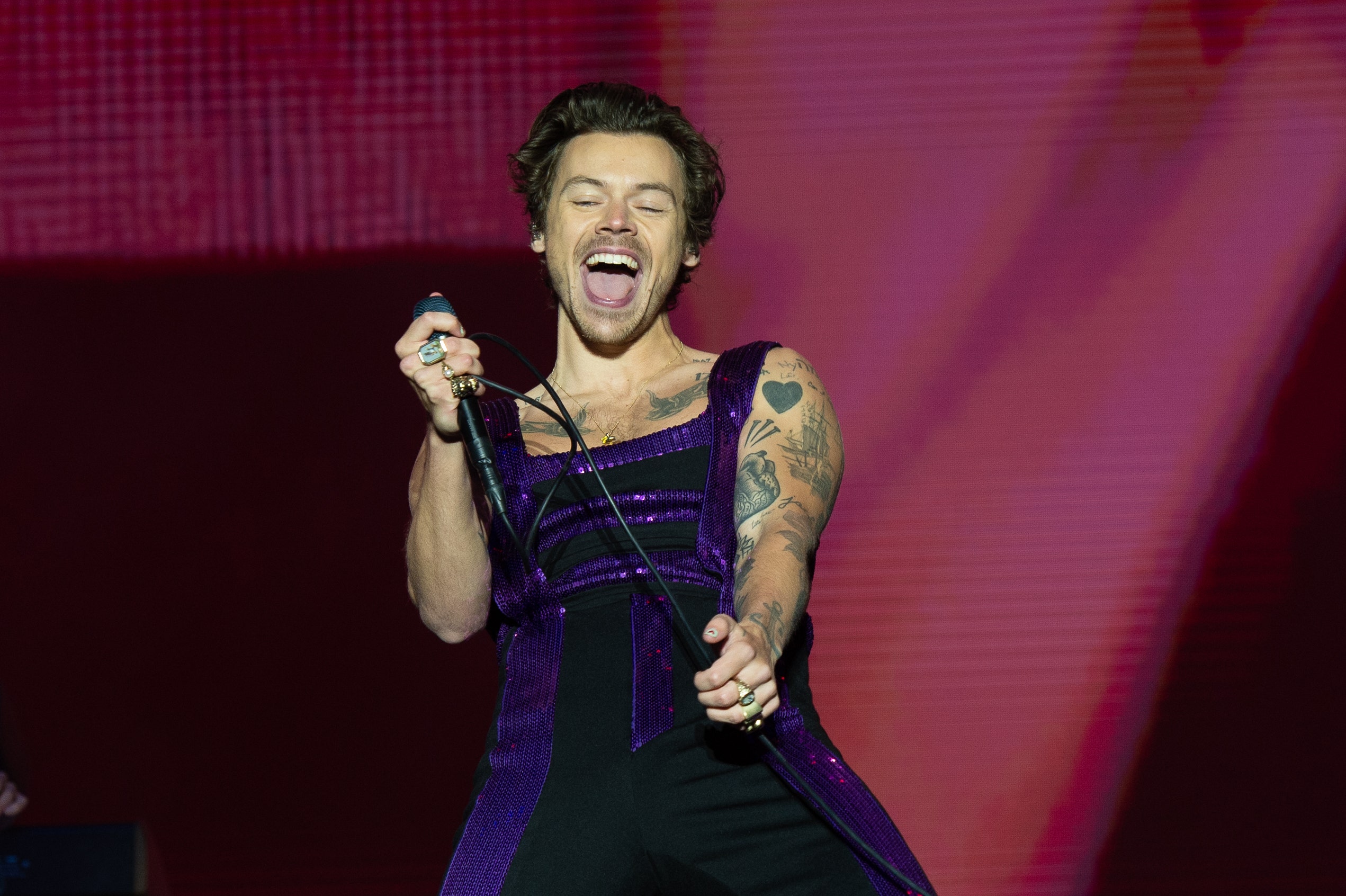 Harry Styles jokes he went to Venice 'to spit on Chris Pine' during New York City concert