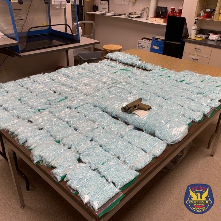 Phoenix police arrest two in 'largest' fentanyl seizure in department history