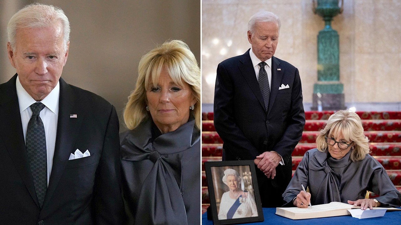 President Biden, Dr. Jill Biden pay respects to the Queen as she lies in state, along with Heads of States