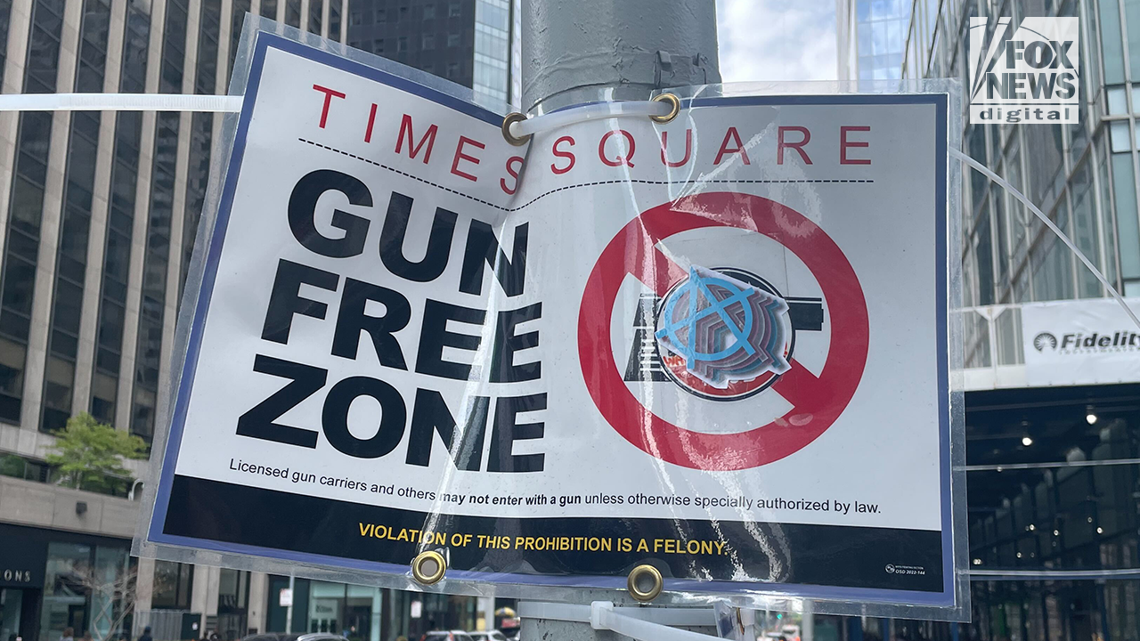E144996b New York City NYC Gun Free Zone 