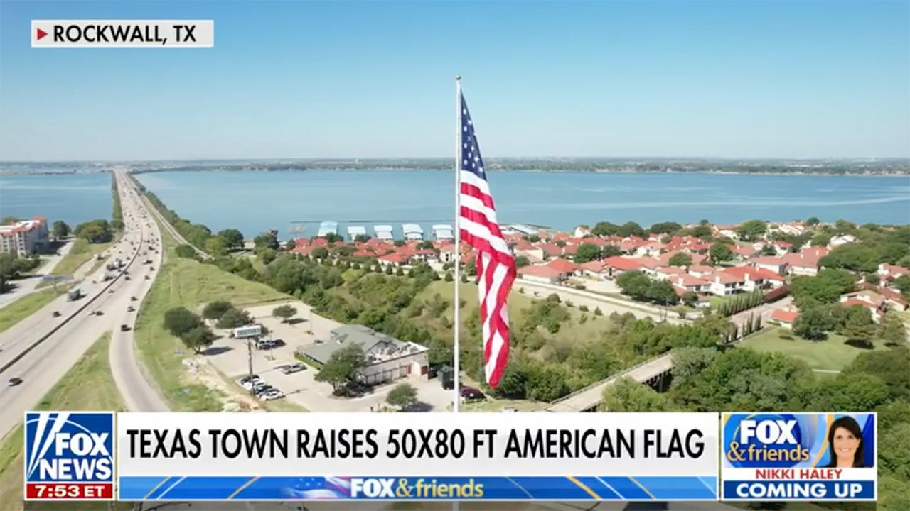 Texas town installs American flag nearly 200 feet in the air to show
