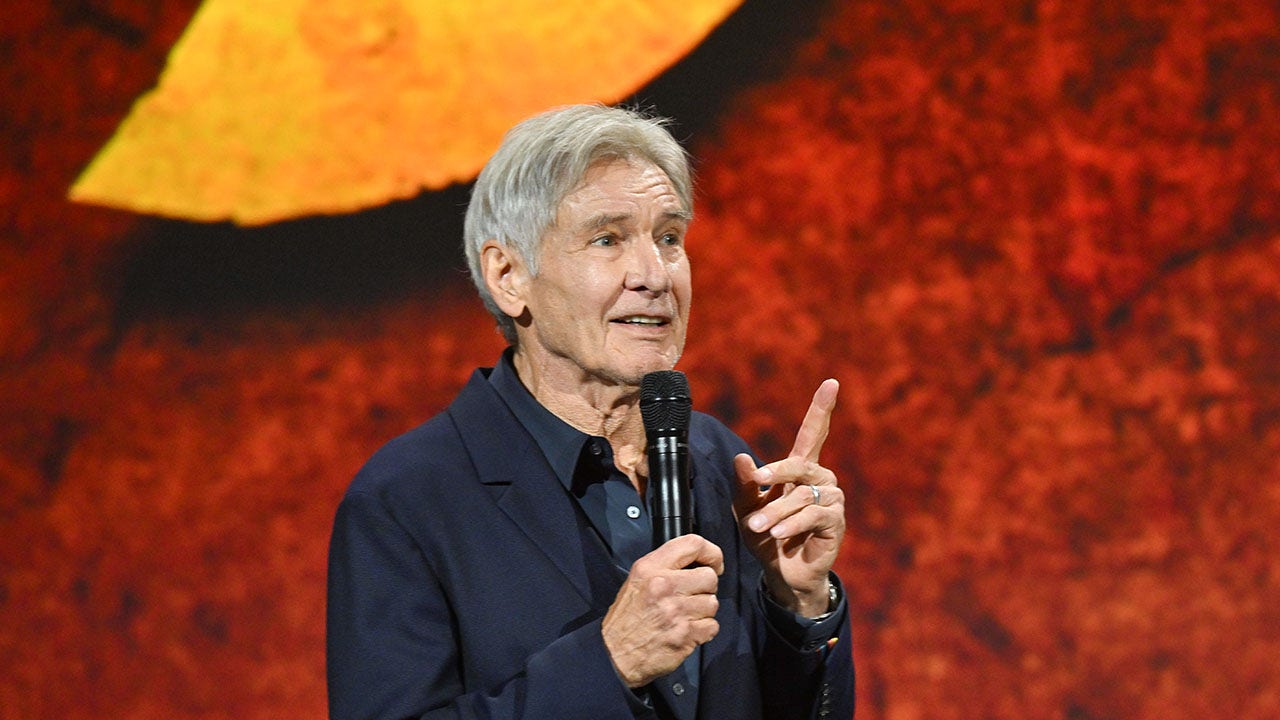 Harrison Ford chokes up while talking about his last 'Indiana Jones' film at Disney D23 expo: 'I'm very proud'