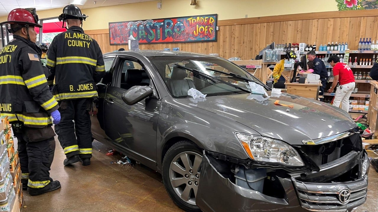 Car plunges into California Trader Joe's store, injuring 8 people