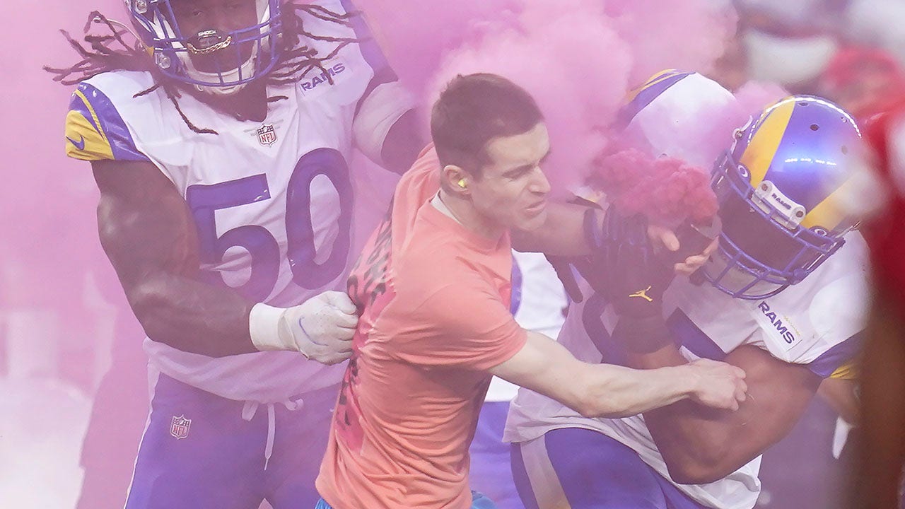 Protester Dragged Off Field For Interrupting Rams-Bills Game With Pink Flare