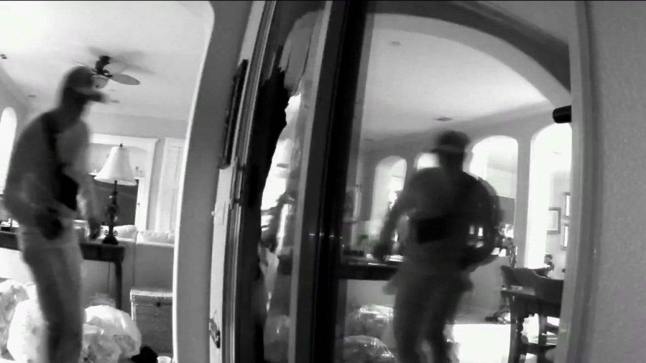 California family watches robbery on home surveillance video while at dinner