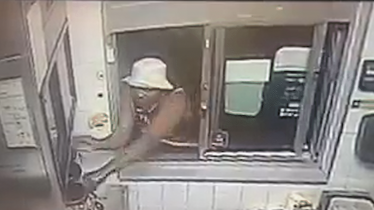 The Waynesboro Police Department shared surveillance video of the man, who appears to throw multiple objects through the window.