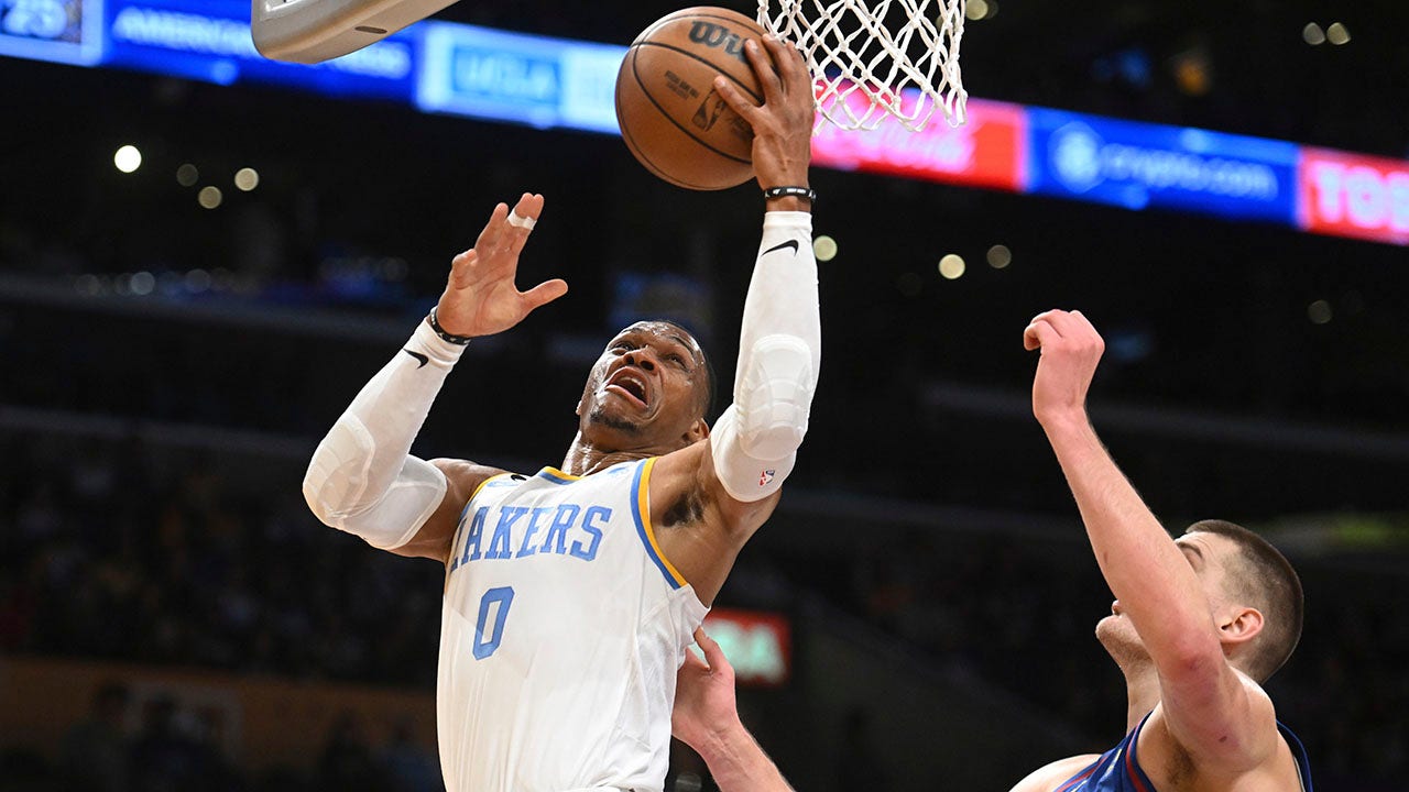 Russell Westbrook's 18 off the bench helps Lakers to first win of