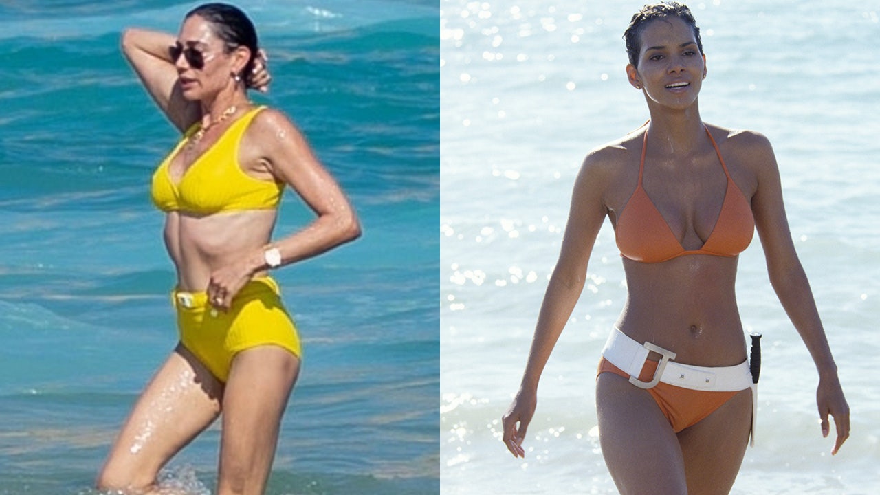 Bond girl with sunny yellow bikini image