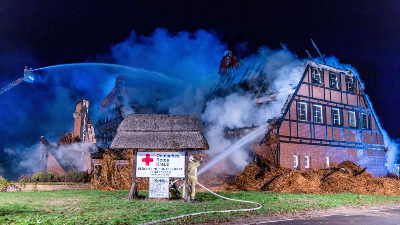 Fire destroys Ukrainian refugee shelter in Germany, potentially arson