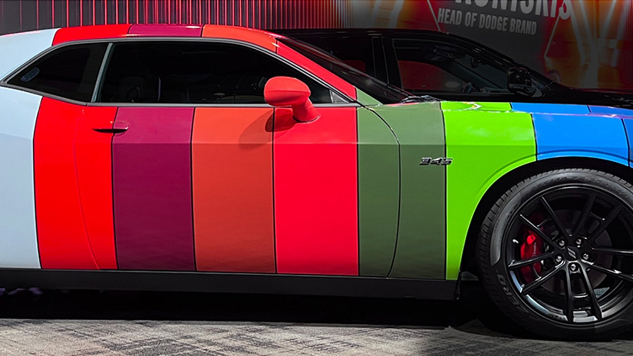 Rainbow-colored Dodge Challenger revealed for eye-popping price