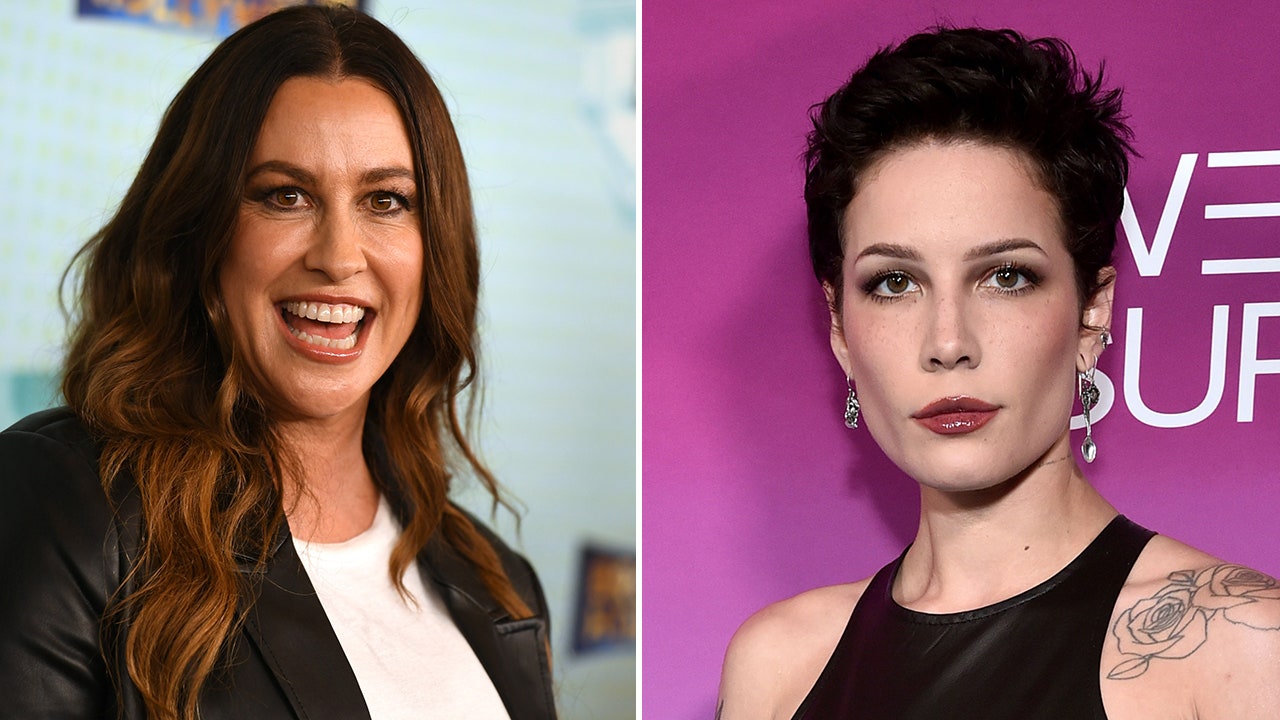 Alanis Morissette praised by Halsey for her empowering anthems, as the two perform together at Hollywood Bowl