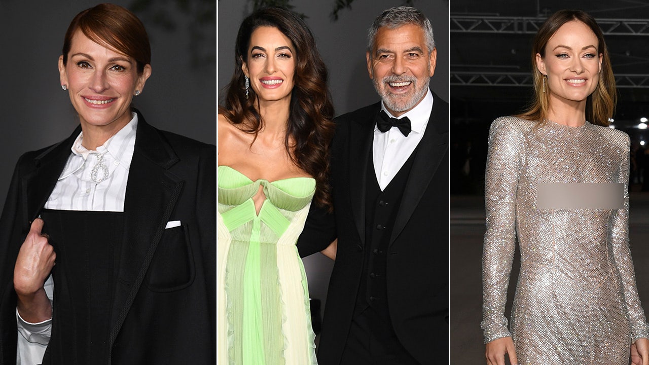 Julia Roberts honored, braless Olivia Wilde, and George and Amal Clooney's date night: Academy Museum Gala
