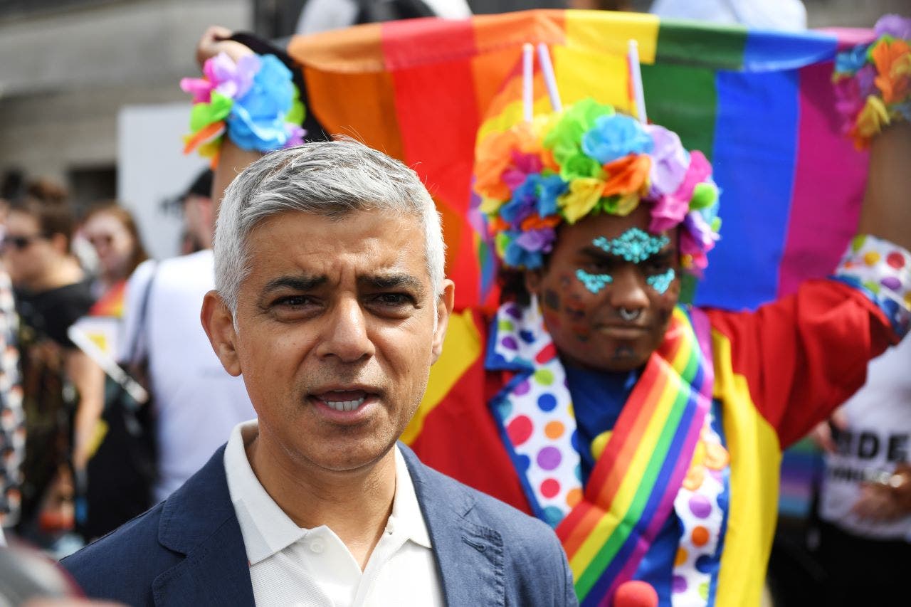 London Mayor Sadiq Khan at pride parade