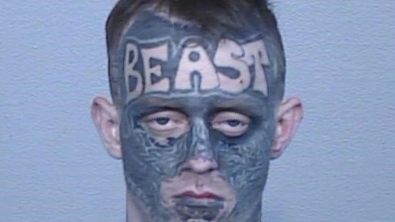 Australian fugitive with full face tattoo, 'Beast' written on forehead arrested after 2 weeks on the run
