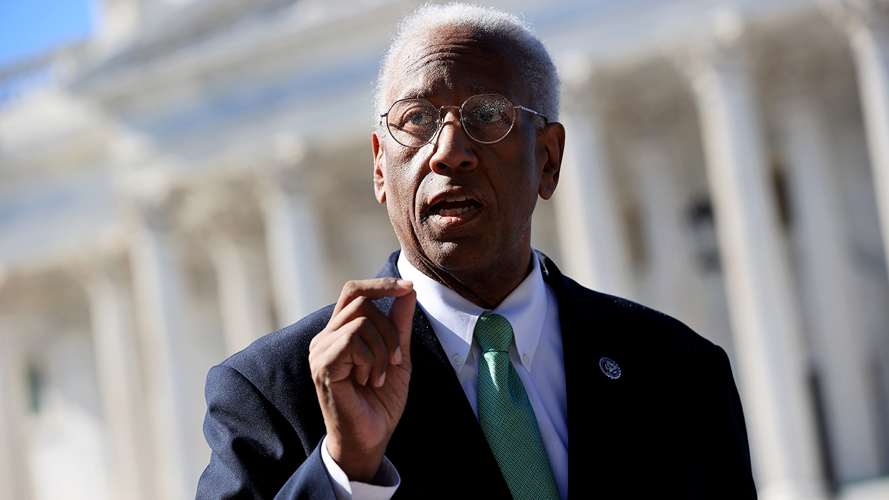 Rep. Donald McEachin (D-VA) speaks during a rally to highlight the efforts of Congressional Democrats to legislate against climate change outside the U.S. Capitol on October 20, 2021, in Washington, DC. (Chip Somodevilla/Getty Images)