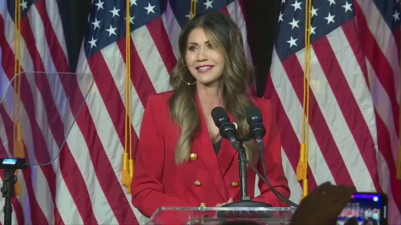 South Dakota Gov. Kristi Noem takes aim at Biden after landslide re ...