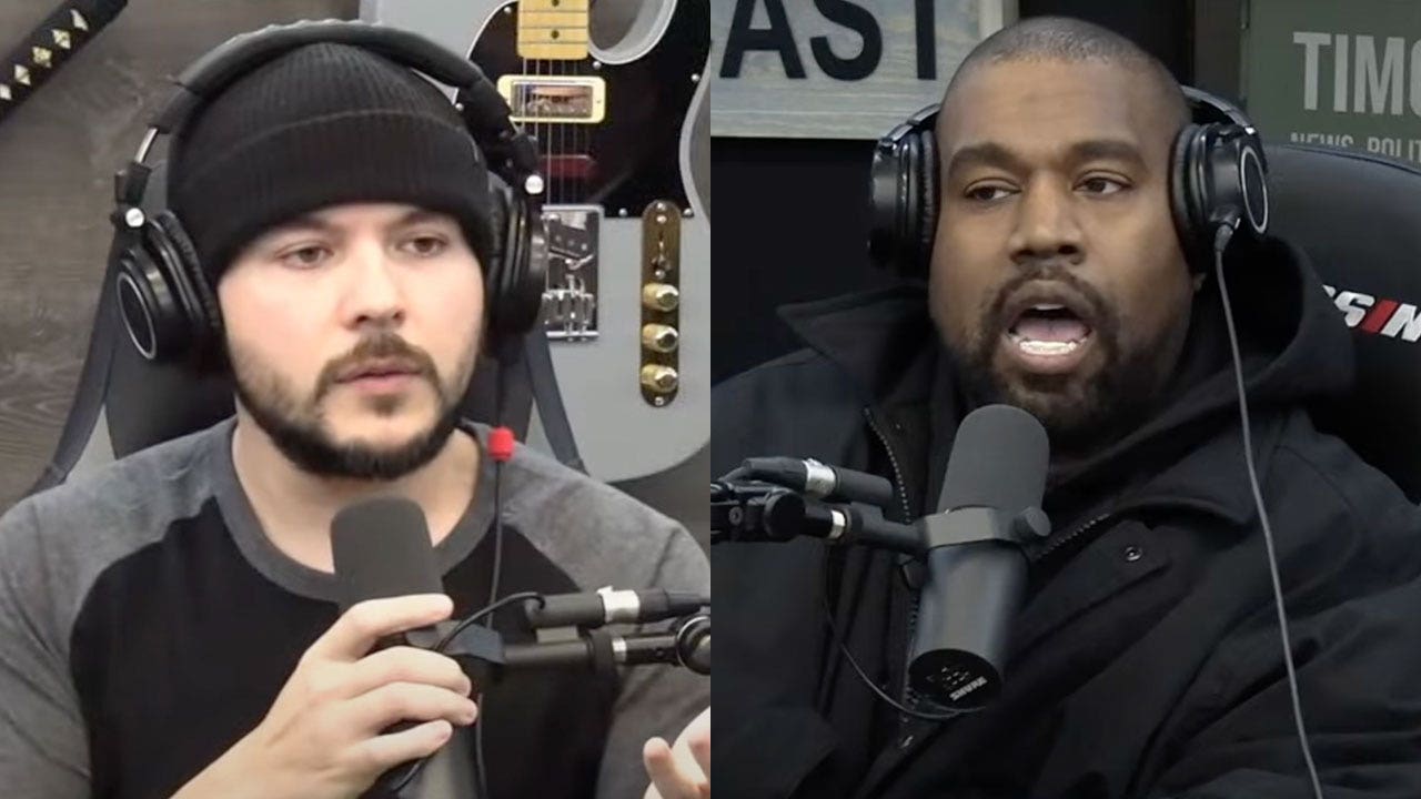 Kanye West abruptly leaves Tim Pool podcast while discussing antisemitism charges