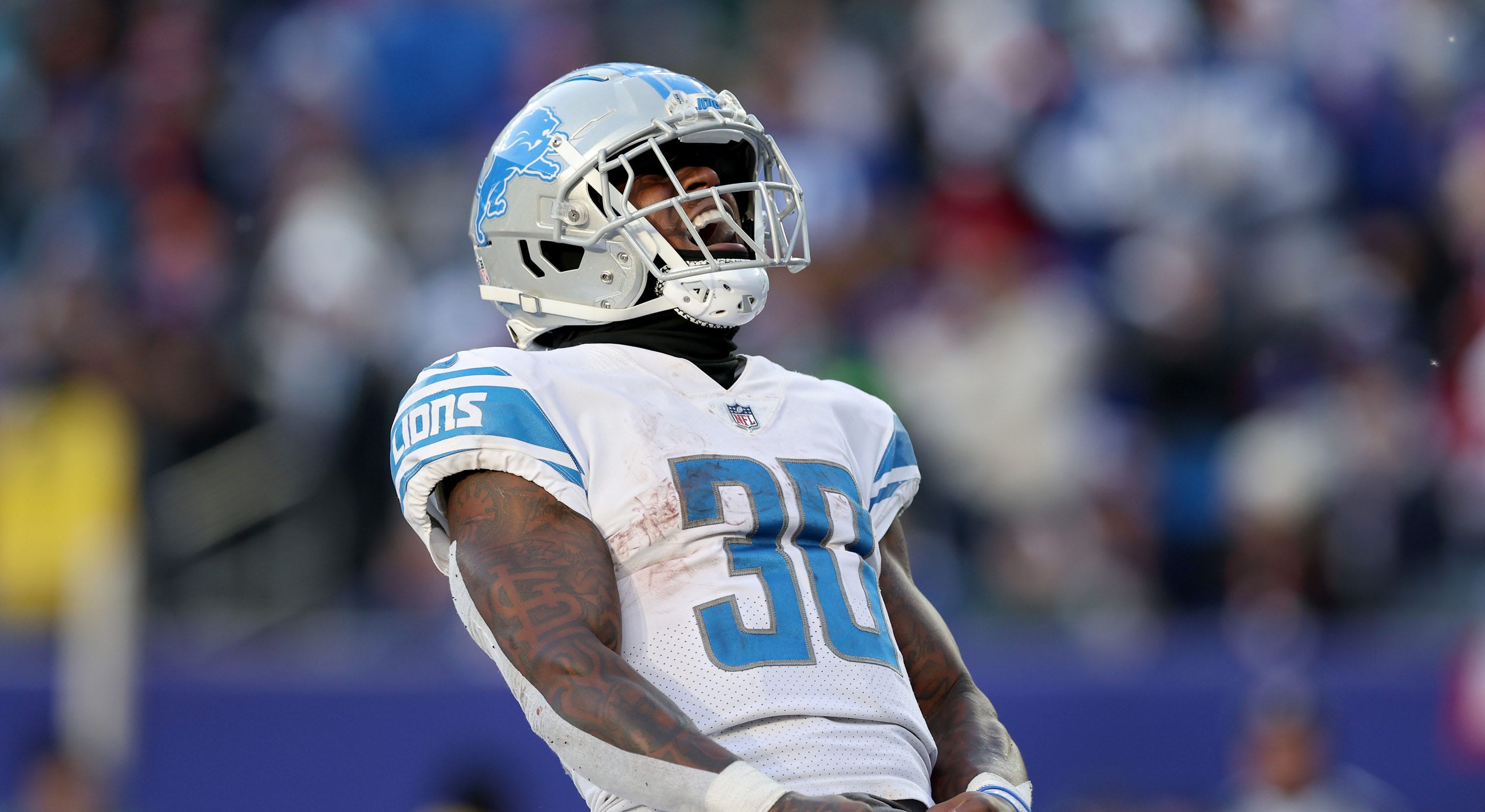 Lions rout Giants for third straight win; Jamaal Williams scores three  touchdowns