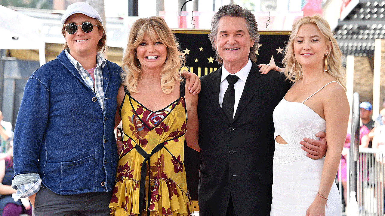 Boston Russell, Goldie Hawn, Kurt Russell and actor Kate Hudson