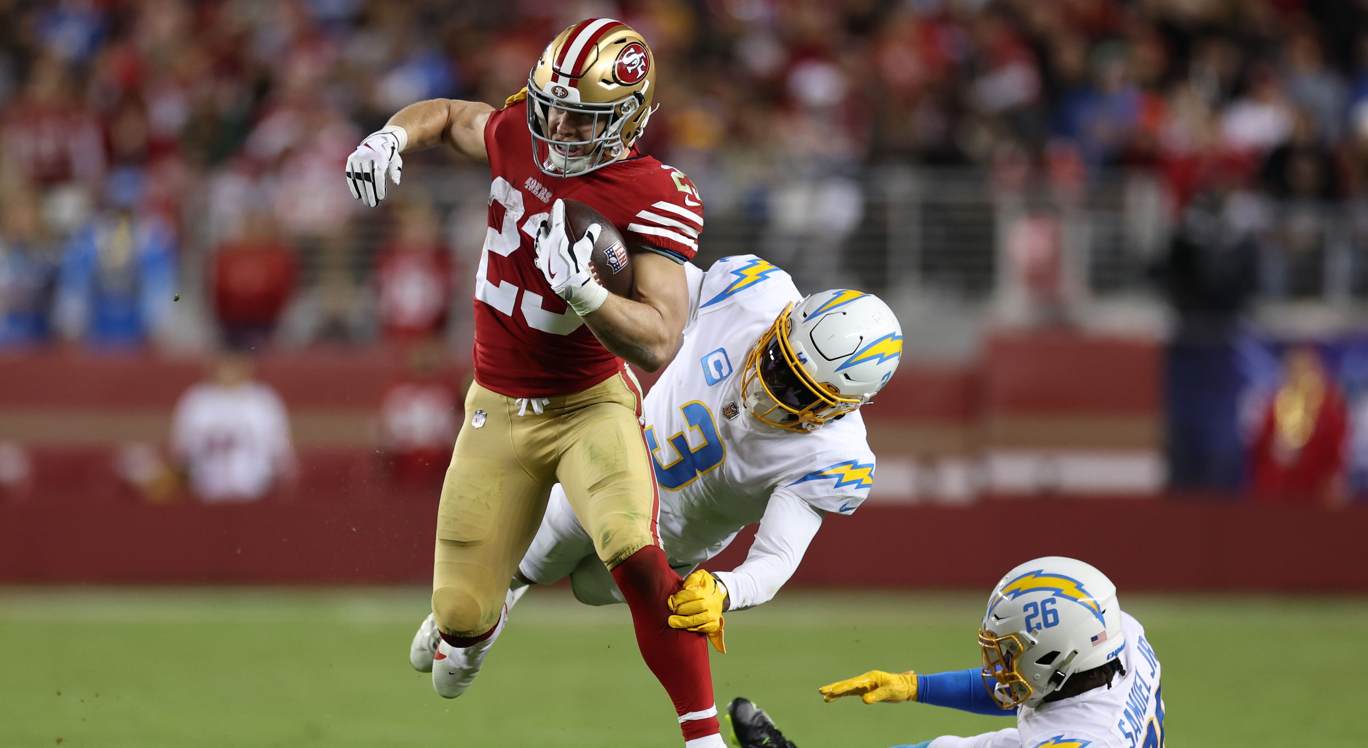 49ers blank Chargers in second half, Christian McCaffrey barrels