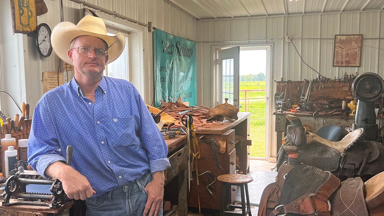 Saddle up! Oklahoma cowboy proudly continues family legacy of crafting custom saddles